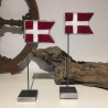 Dannebrogsflag i glas til bordpynt