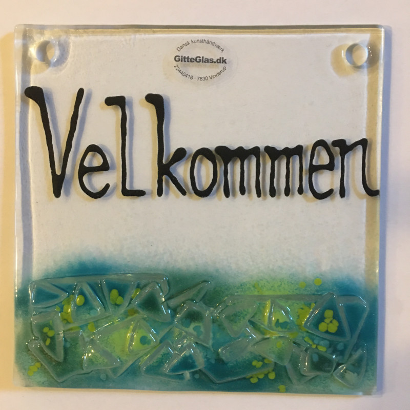 Rionet med glas i blågrøn