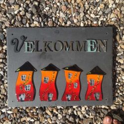 Stort Velkommenskilt med...