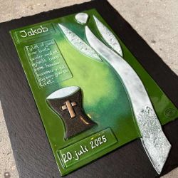 Stort Dåbsbillede på Skifer...