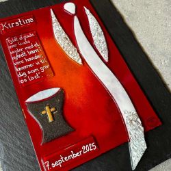 Stort Dåbsbillede på Skifer...