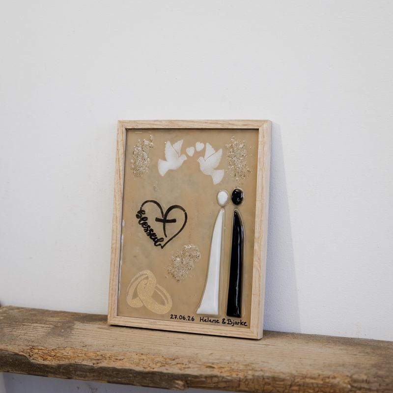 Bryllupsbillede med Navn/Dato