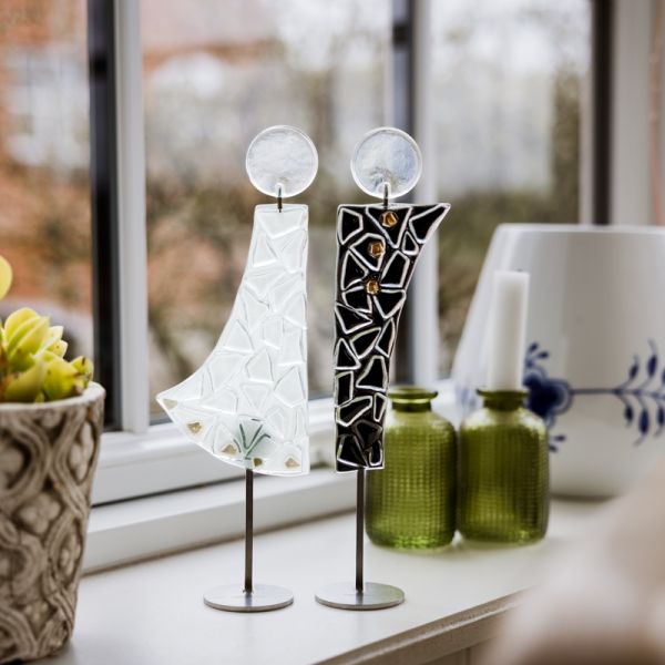 brudepar i glas glasbrudepar