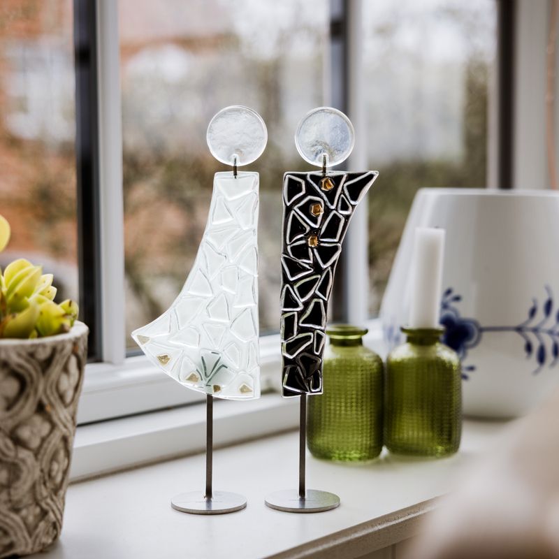 brudepar i glas glasbrudepar