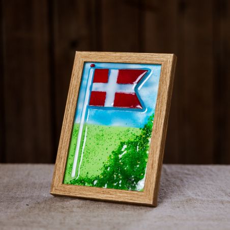 dannebrog i glas