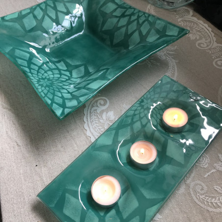 Grøn glassæt