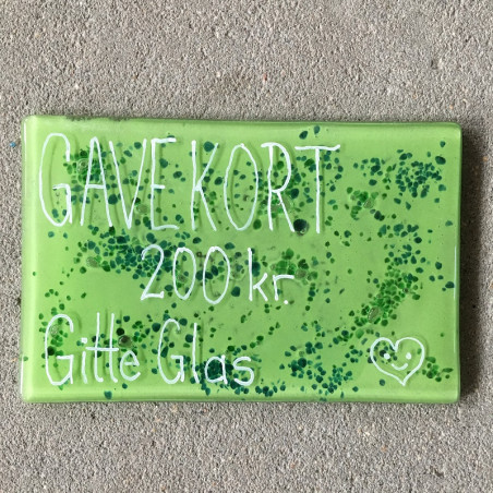 Gavekort i glas